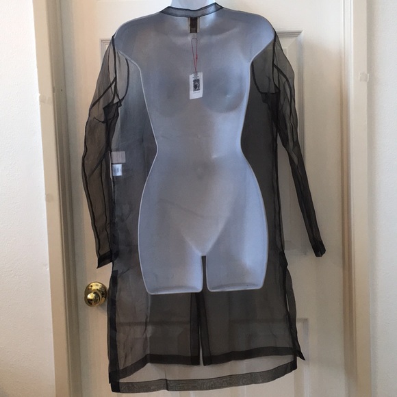 Anne Klein Organza Topper Cardigan/Swim Cover sz10 - Picture 4 of 8